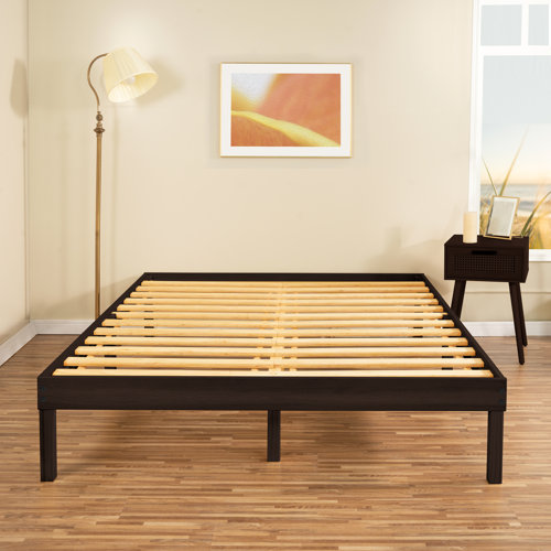 Ebern Designs Eimuntas 14 inch Solid Wood Platform Bed, No Squeak Bed